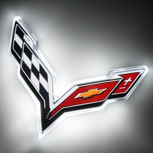 Chevrolet Corvette Illuminated Emblem - Rear - ORACLE Lighting - Dual Intensity - White - `14-`19 Chevrolet Corvette Illuminated Emblem - Rear - ORACLE Lighting - Dual Intensity - White - `14-`19